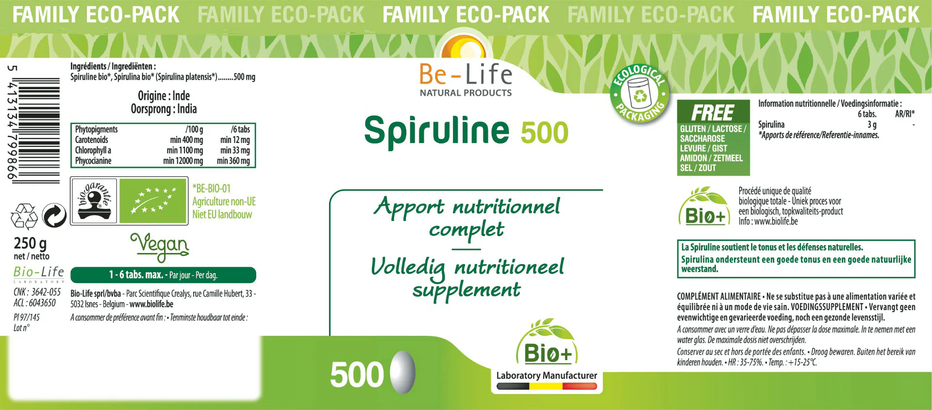 Spiruline 500 BIO (500 Tabs) - DDM 31.03.2026 - Image 3