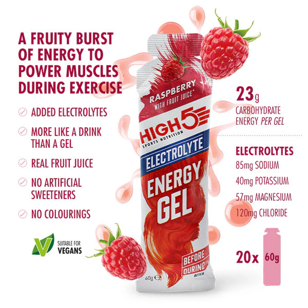 HIGH5 - Energy Gel Electrolyte Box (20x60ml) - Goût au choix - Image 3